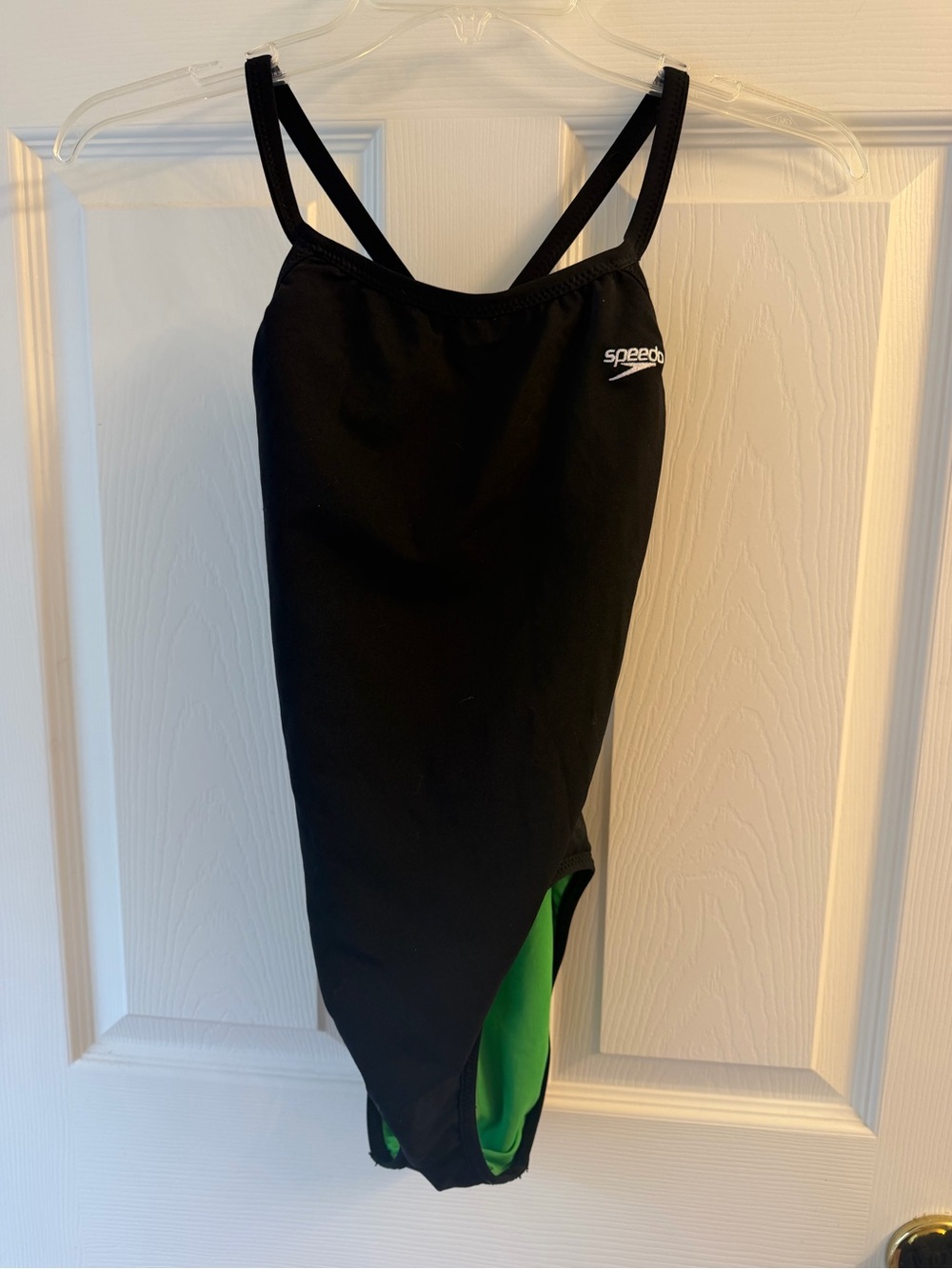 Speedo Black/Green reversible One-Piece Competition Swimsuit